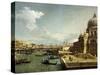 Canal Grande and the church Sta. Maria Salute in Venice.-Canaletto-Stretched Canvas