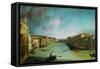 Canal Grande, Venice.-Canaletto-Framed Stretched Canvas