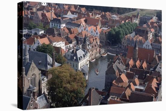 Canal in Bruges-Vittoriano Rastelli-Stretched Canvas