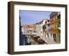 Canal in Burano, Venice, Italy-Fraser Hall-Framed Photographic Print