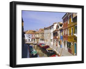 Canal in Burano, Venice, Italy-Fraser Hall-Framed Photographic Print