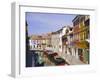 Canal in Burano, Venice, Italy-Fraser Hall-Framed Photographic Print