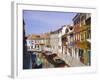 Canal in Burano, Venice, Italy-Fraser Hall-Framed Photographic Print