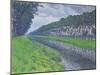 Canal in Flanders; Le Canal En Flandre Par Temps Triste, 1894-Theo van Rysselberghe-Mounted Giclee Print