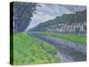 Canal in Flanders; Le Canal En Flandre Par Temps Triste, 1894-Theo van Rysselberghe-Stretched Canvas