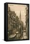 Canal in Old Hamburg, Germany-null-Framed Stretched Canvas