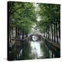 Canal in Oude, Delft-CM Dixon-Stretched Canvas