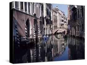 Canal in the Rialto Quarter, Venice, Veneto, Italy-Bruno Barbier-Stretched Canvas