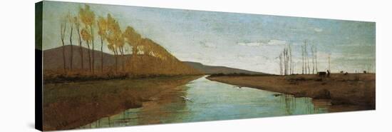 Canal in the Tuscan Maremma-Vincenzo Cabianca-Stretched Canvas