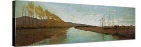 Canal in the Tuscan Maremma-Vincenzo Cabianca-Stretched Canvas