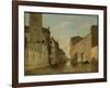 Canal in Venice, C.1870 (Oil on Panel)-Eugene Fromentin-Framed Giclee Print