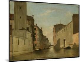 Canal in Venice, C.1870 (Oil on Panel)-Eugene Fromentin-Mounted Giclee Print