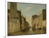 Canal in Venice, C.1870 (Oil on Panel)-Eugene Fromentin-Framed Giclee Print