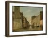 Canal in Venice, C.1870 (Oil on Panel)-Eugene Fromentin-Framed Giclee Print