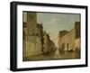 Canal in Venice, C.1870 (Oil on Panel)-Eugene Fromentin-Framed Giclee Print