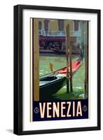 Canal in Venice Italy 3-Anna Siena-Framed Premium Giclee Print