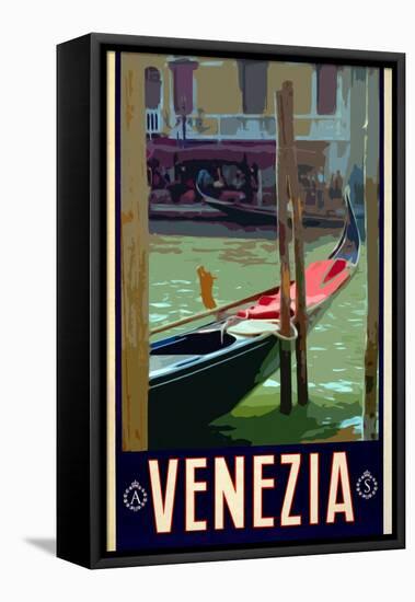 Canal in Venice Italy 3-Anna Siena-Framed Stretched Canvas