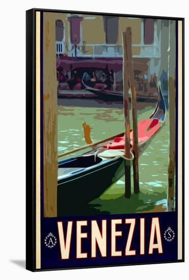 Canal in Venice Italy 3-Anna Siena-Framed Stretched Canvas