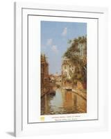 Canal in Venice-Antonio Reyna-Framed Art Print