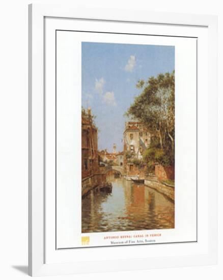 Canal in Venice-Antonio Reyna-Framed Art Print