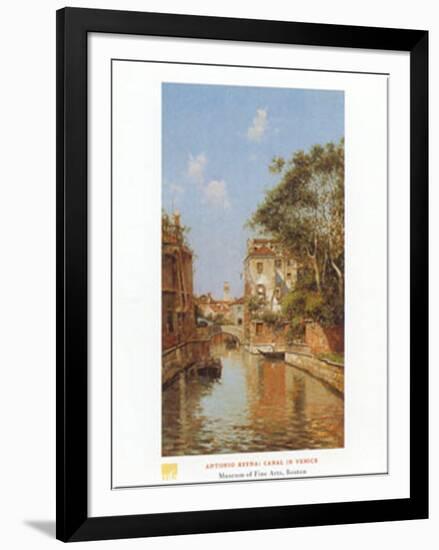 Canal in Venice-Antonio Reyna-Framed Art Print