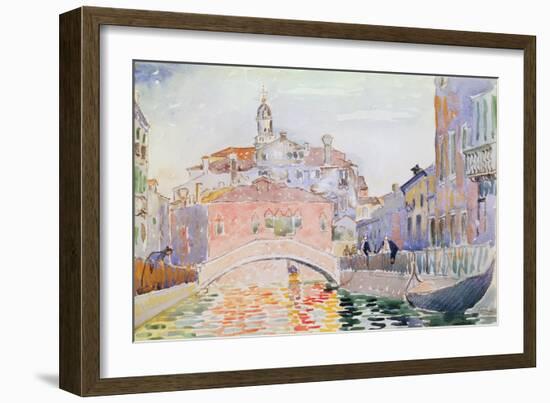 Canal in Venice-Henri Edmond Cross-Framed Giclee Print