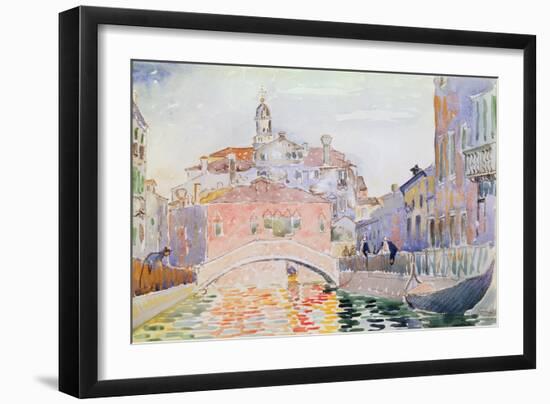 Canal in Venice-Henri Edmond Cross-Framed Giclee Print