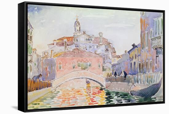 Canal in Venice-Henri Edmond Cross-Framed Stretched Canvas