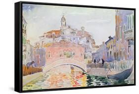 Canal in Venice-Henri Edmond Cross-Framed Stretched Canvas