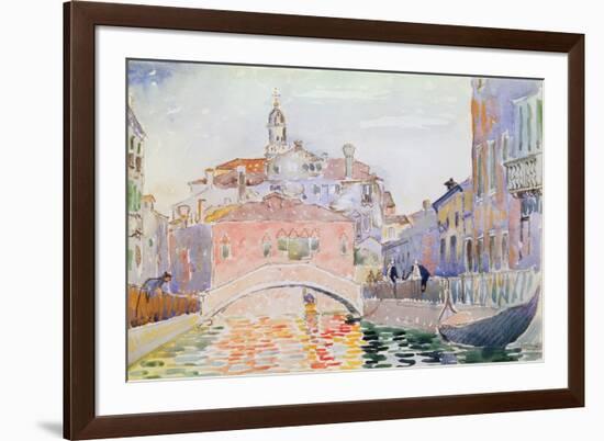 Canal in Venice-Henri Edmond Cross-Framed Giclee Print