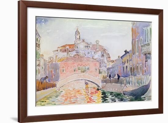 Canal in Venice-Henri Edmond Cross-Framed Giclee Print