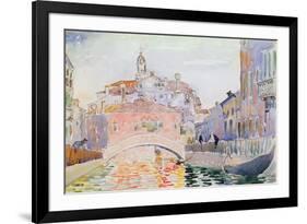 Canal in Venice-Henri Edmond Cross-Framed Giclee Print