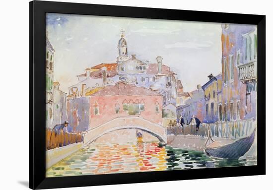 Canal in Venice-Henri Edmond Cross-Framed Giclee Print