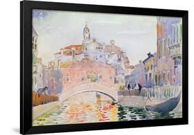 Canal in Venice-Henri Edmond Cross-Framed Giclee Print