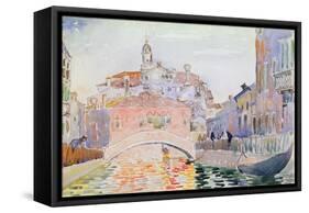 Canal in Venice-Henri Edmond Cross-Framed Stretched Canvas