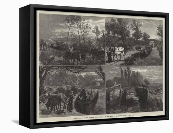 Canal Life-Ebenezer Newman Downard-Framed Stretched Canvas