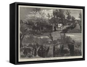 Canal Life-Ebenezer Newman Downard-Framed Stretched Canvas