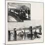 Canal Lock, and Railway Bridge at Ste. Anne'S, Canada, Nineteenth Century-null-Mounted Giclee Print