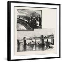 Canal Lock, and Railway Bridge at Ste. Anne'S, Canada, Nineteenth Century-null-Framed Giclee Print