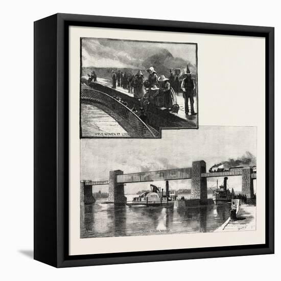 Canal Lock, and Railway Bridge at Ste. Anne'S, Canada, Nineteenth Century-null-Framed Stretched Canvas