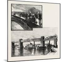 Canal Lock, and Railway Bridge at Ste. Anne'S, Canada, Nineteenth Century-null-Mounted Giclee Print