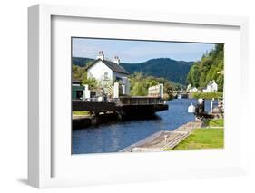 Canal Lock at Cairnbaan Bridge on the Crinan Canal in Scotland-naumoid-Framed Photographic Print