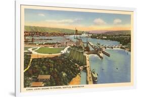 Canal Locks, Seattle, Washington-null-Framed Art Print