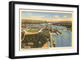 Canal Locks, Seattle, Washington-null-Framed Art Print