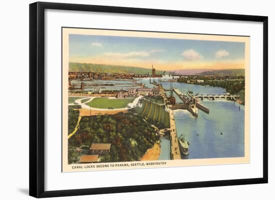 Canal Locks, Seattle, Washington-null-Framed Art Print