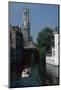Canal, old houses, and the Belfrey of the Tour Des Halles in Bruges-Unknown-Mounted Photographic Print