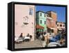 Canal on Burano Island, Venice, Veneto, Italy, Europe-Richard Cummins-Framed Stretched Canvas