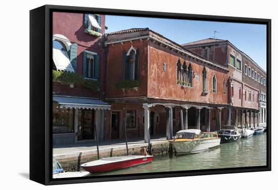 Canal on Murano Island, Venice, Veneto, Italy.-Nico Tondini-Framed Stretched Canvas