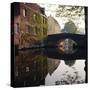 Canal Reflections, Bruges, Belgium-Roy Rainford-Stretched Canvas