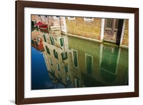 Canal reflections, Venice, Veneto, Italy-Russ Bishop-Framed Photographic Print